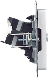 розетка TV+RJ45 IEK РТВ/РК12-БрА Brite - вид сбоку