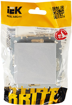 выключатель 1-клавишный IEK ВС10-1-0-БрА Brite - упаковка