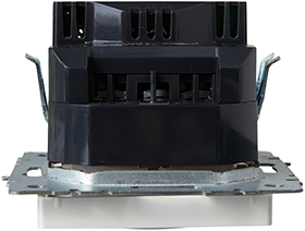 розетка 1-местная IEK РЮш10-2-БрБ Brite - вид сбоку