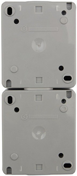 розетка 2-местная вертикальная Kranz KR-78-0616 Industrial - вид с тыльной стороны