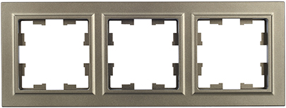 рамка 3-постовая IEK РУ-3-БрШ Brite - внешний вид