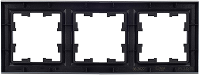 рамка 3-постовая IEK РУ-3-БрТБ Brite - вид с тыльной стороны