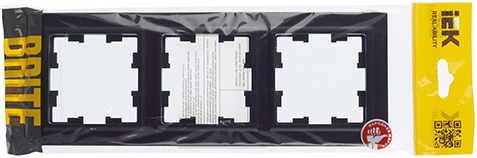 рамка 3-постовая IEK РУ-3-БрЧ Brite - упаковка