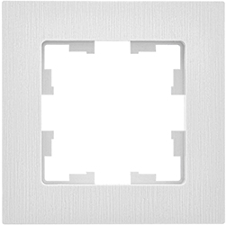рамка 1-постовая IEK РУ-1-Бр Brite белый рифленый - внешний вид