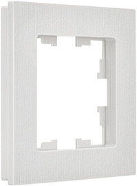 рамка 1-постовая IEK РУ-1-Бр Brite белый рифленый - внешний вид