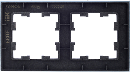 рамка 2-постовая IEK РУ-2-2-БрСе Brite - вид с тыльной стороны