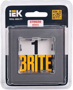 рамка 1-постовая IEK РУ-1-2-БрСе Brite - упаковка