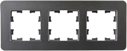 рамка 3-постовая IEK РУ-3-1-Бр металл титан RE Brite - внешний вид