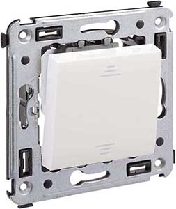 инвертор 1-клавишный DKC Avanti, цвет белое облако - внешний вид