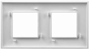 рамка 1-постовая DKC Avanti, цвет белое облако, - вид сзади