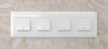 рамка 4-постовая DKC Avanti, цвет белое облако, - внешний вид