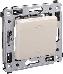 переключатель 1-клавишный DKC Avanti, цвет ванильная дымка - внешний вид