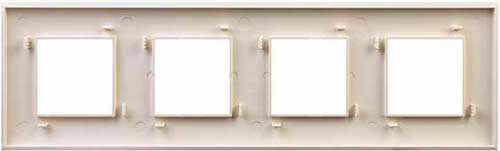 рамка 4-постовая DKC Avanti, цвет ванильная дымка, - вид сзади