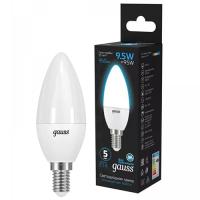 Лампа свеча свд Е14 9,5Вт 6500К 950лм B35 матовая Gauss Black
