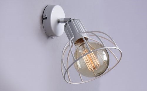 Светильник настенный (бра) 1*60Вт E27 белый/хром Россвет Нубия поворот.с выкл