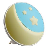 Ночник свд 0,6Вт желтый датчик освещенности Луна, 2700K