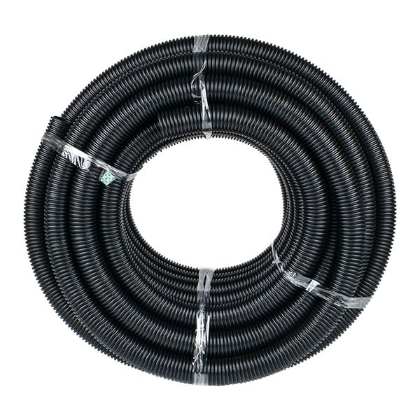 Труба гофра 40мм  легкая 25м EKF черный с протяжкой 