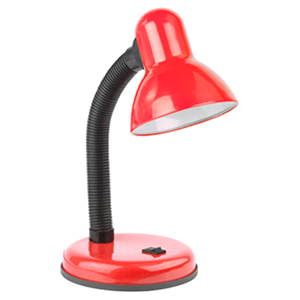 Светильник настольный 40Вт E27 красный подставка 
