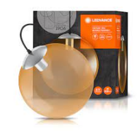 Светильник подвесной (люстра) 1*60Вт Е27 черный/золото/прозрачный шар d30