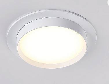 Светильник точечный GX53 круг белый встраиваемый Ambrella