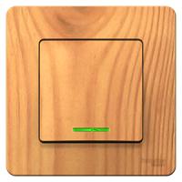 Бланка выключатель скрытая ясень 1кл 10А с подсветкой IP20 