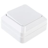 Боллето белый выключатель 1кл открытая 10А IP20 