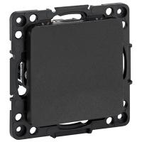 Стокгольм черный выключатель 1кл скрытая 10А IP20 