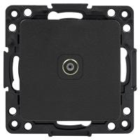 Стокгольм черный розетка TV оконечная скрытая 1-ая 