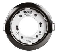 Светильник точечный GX53 круг черный/хром встраиваемый 