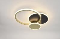 Светильник потолочный (люстра) свд 60Вт 3000К-6500К 4900лм черный/золото пульт