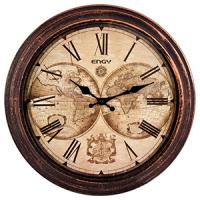 Часы настенные круг коричневый EC-17