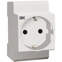 Розетка щитовая 16А 220В с заземлением на DIN-рейку РАр10-3-ОПс IEK