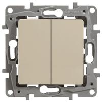 Этика кремовый выключатель 2кл скрытая 10А IP20 