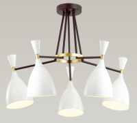 Светильник потолочный (люстра) 5*60Вт Е14 черный/золото