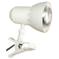 Светильник настольный 40Вт E27 белый прищепка 