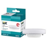 Лампа свд 220В GX53 15Вт 4000К 1350лм таблетка матовая IEK 