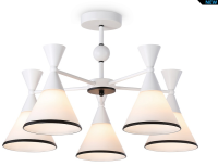 Светильник потолочный (люстра) 5*60Вт Е27 белый D580*380