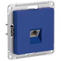 Атлас аквамарин розетка RJ45 скрытая 1-ая 