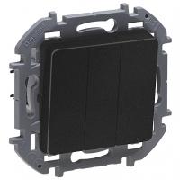 Инспириа антрацит выключатель 3кл скрытая 10А IP20 