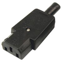 Разъем 10А 220В черный IP20 Rexant 