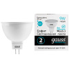 Лампа свд 220В GU5.3 9Вт 4100К 660лм MR16 матовая Gauss 