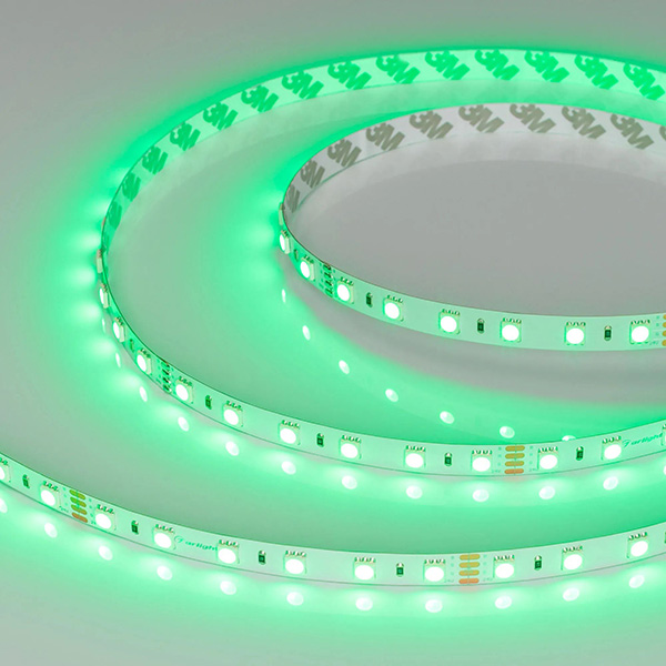 Лента RT-B60-10mm 24V RGB (14.4 W/m, IP20, 5060, 5m) (ARL, Открытый)