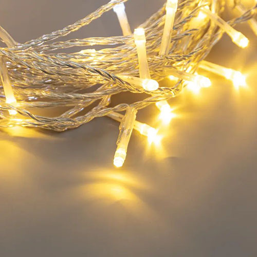 Гирлянда нить 20м теплый белый 150свд соединяемая IP44 прозрачный провод (до 5мод.) мерцание