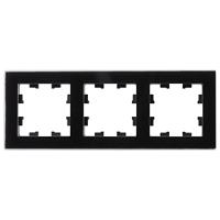 Атлас черный рамка 3-ая универсально стекло