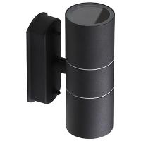 Светильник настенный 2*35Вт GU10 IP54 черный металл/стекло