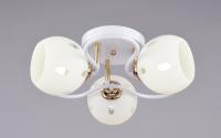 Светильник потолочный (люстра) 3*40Вт E27 белый/золото