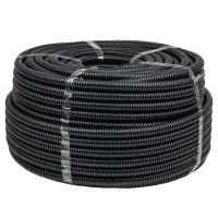 Труба гофра 20мм полиолефин 100м черный EKF с протяжкой