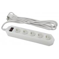 Фильтр сетевой 5-мест 3м ПВС 3*0,75 белый выкл ЭРА