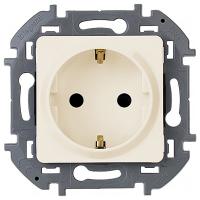Инспириа слоновая кость розетка скрытая 1-мест заземление IP20 