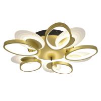 Светильник потолочный (люстра) свд 100Вт  7500лм золото/белый пульт диммер подсветка 